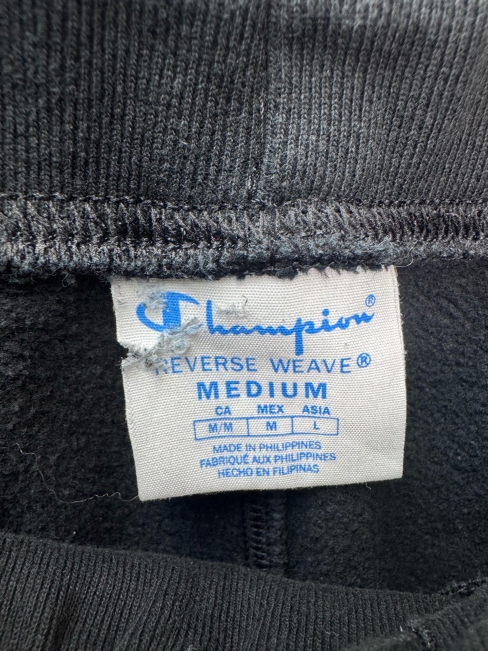 Champion Black  Jogger Sweatpants with Logo size Medium - Picture 8 of 8